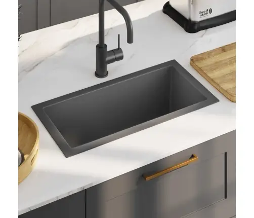 Käsitsi Valmistatud Köögivalamu, Must, Roostevaba Teras