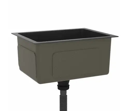 Virtuves Izlietne, Nerūsējošs Tērauds, Melna Vidaxl