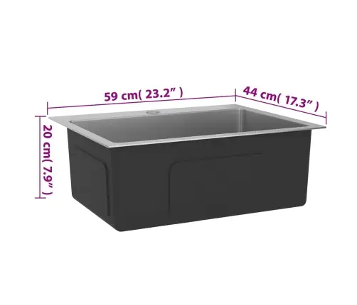 Virtuves Izlietne, Nerūsējošs Tērauds Vidaxl