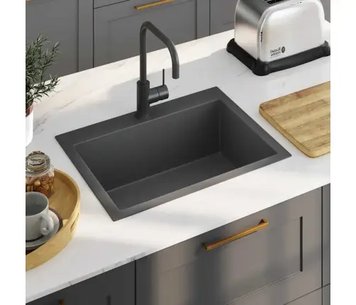 Virtuvės Plautuvė, Juoda, Rankų Darbo, Nerūdijantis Plienas