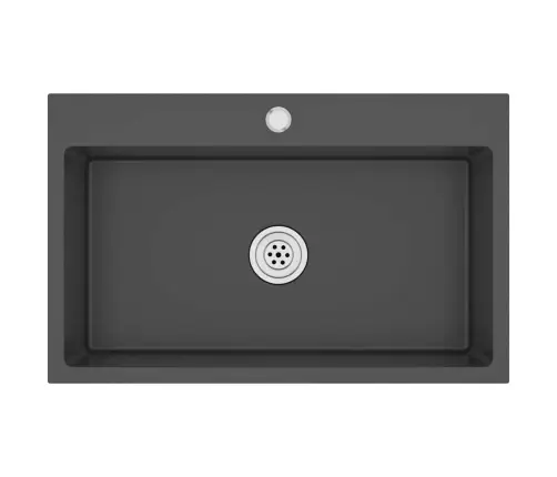 Virtuves Izlietne, Nerūsējošs Tērauds, Melna Vidaxl