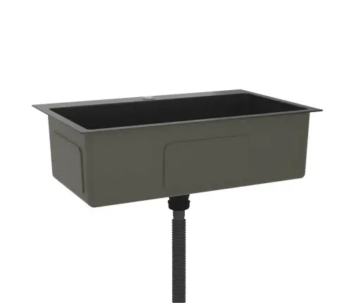 Virtuves Izlietne, Nerūsējošs Tērauds, Melna Vidaxl