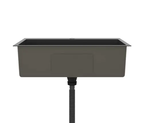 Virtuves Izlietne, Nerūsējošs Tērauds, Melna Vidaxl