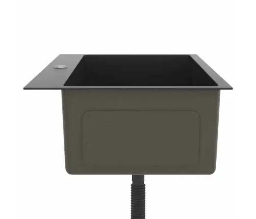 Virtuves Izlietne, Nerūsējošs Tērauds, Melna Vidaxl