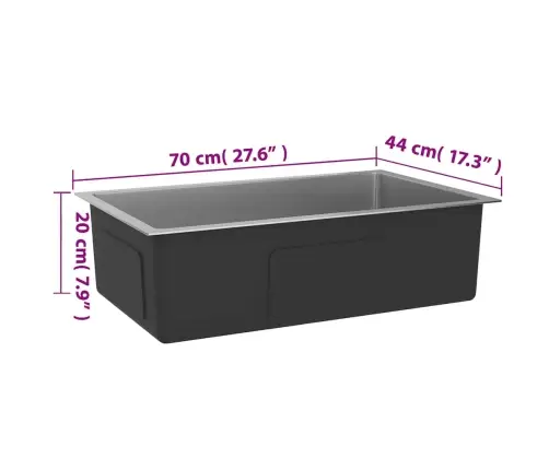 Virtuves Izlietne, Nerūsējošs Tērauds Vidaxl