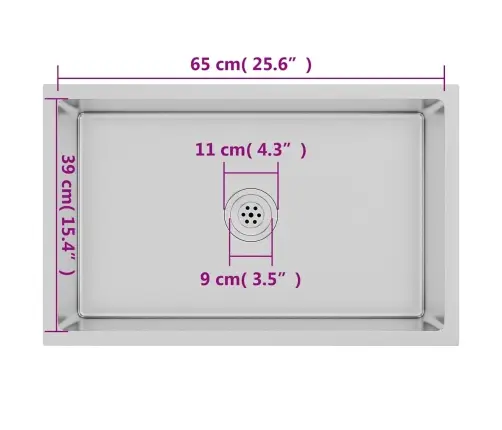 Virtuves Izlietne, Nerūsējošs Tērauds Vidaxl