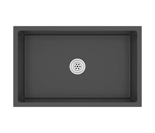 Virtuves Izlietne, Nerūsējošs Tērauds, Melna Vidaxl