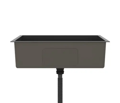 Virtuves Izlietne, Nerūsējošs Tērauds, Melna Vidaxl