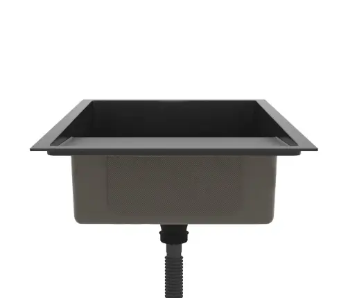 Virtuves Izlietne, Nerūsējošs Tērauds, Melna Vidaxl