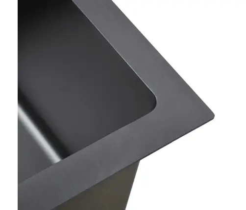 Virtuves Izlietne, Nerūsējošs Tērauds, Melna Vidaxl