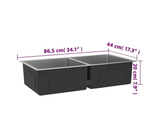 Virtuves Izlietne, Nerūsējošs Tērauds Vidaxl