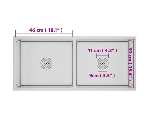 Käsitsi Valmistatud Köögivalamu, Roostevabast Terasest