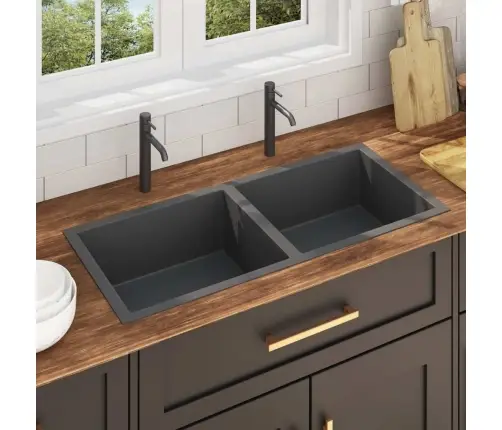 Virtuvės Plautuvė, Juoda, Rankų Darbo, Nerūdijantis Plienas