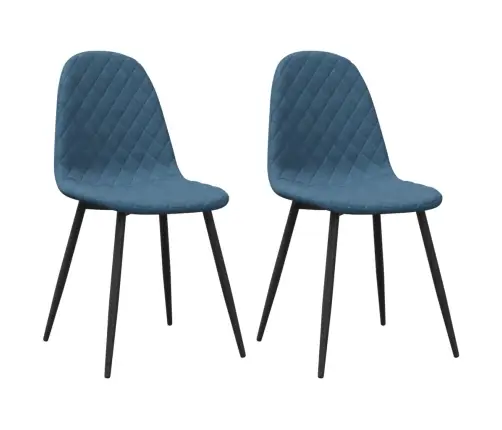 Virtuves Krēsli, 2 Gab., Zils Samts Vidaxl Virtuves Krēsli, 2 Gab., Zils Samts Vidaxl
