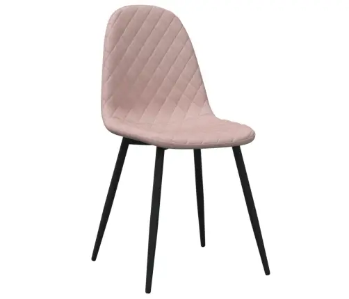 Virtuves Krēsli, 2 Gab., Rozā Samts Vidaxl