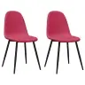Virtuves Krēsli, 2 Gab., Vīnsarkans Samts Vidaxl