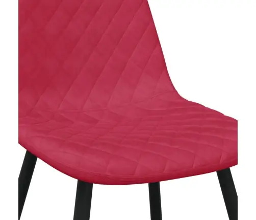 Virtuves Krēsli, 2 Gab., Vīnsarkans Samts Vidaxl