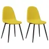 Virtuves Krēsli, 2 Gab., Sinepju Dzeltens Samts Vidaxl