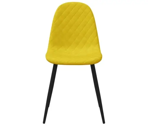 Virtuves Krēsli, 2 Gab., Sinepju Dzeltens Samts Vidaxl