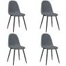Virtuves Krēsli, 4 Gab., Tumši Pelēks Samts Vidaxl Virtuves Krēsli, 4 Gab., Tumši Pelēks Samts Vidaxl