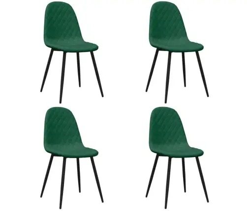Söögitoolid 4 Tk, Tumeroheline, Samet