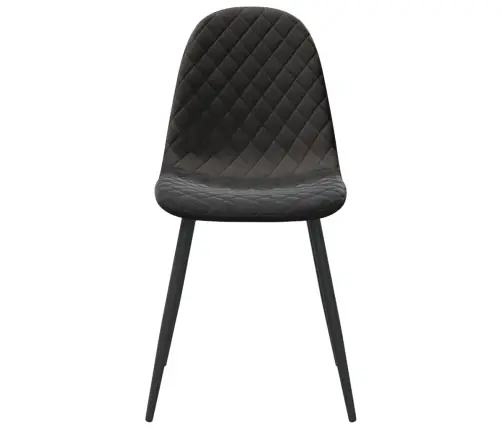 Virtuves Krēsli, 4 Gab., Melns Samts Vidaxl