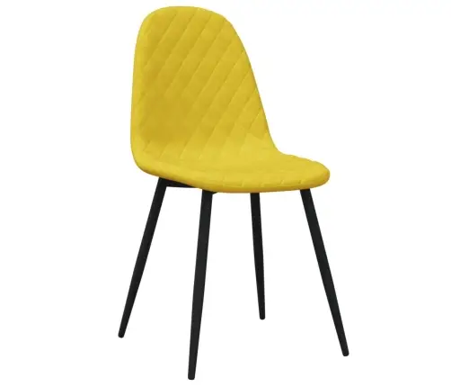 Virtuves Krēsli, 4 Gab., Sinepju Dzeltens Samts Vidaxl