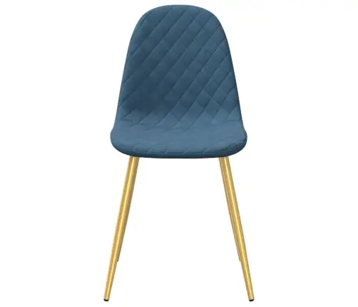 Virtuves Krēsli, 2 Gab., Zils Samts Vidaxl