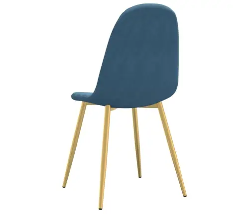 Virtuves Krēsli, 2 Gab., Zils Samts Vidaxl