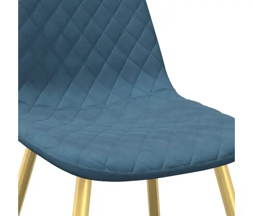 Virtuves Krēsli, 2 Gab., Zils Samts Vidaxl