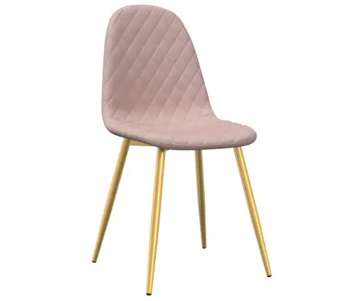 Virtuves Krēsli, 2 Gab., Rozā Samts Vidaxl