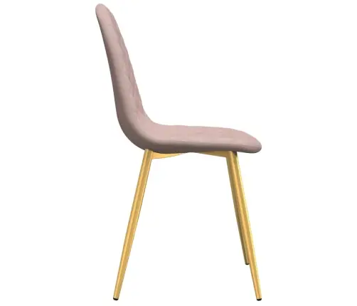 Virtuves Krēsli, 2 Gab., Rozā Samts Vidaxl