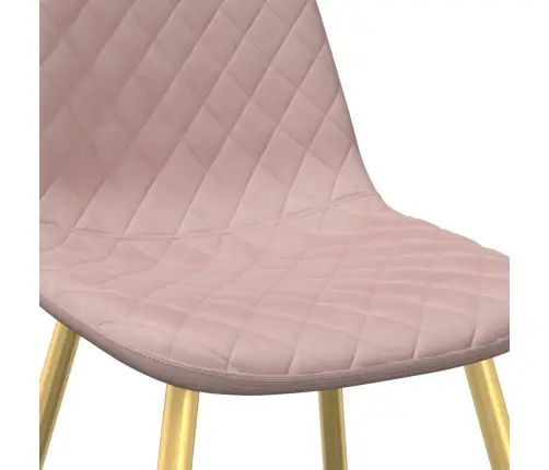 Virtuves Krēsli, 2 Gab., Rozā Samts Vidaxl
