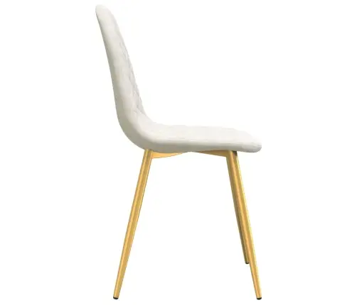 Virtuves Krēsli, 2 Gab., Krēmbalts Samts Vidaxl