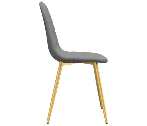 Valgomojo Kėdės, 4Vnt., Šviesiai Pilkos Spalvos, Aksomas