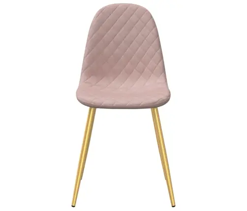 Virtuves Krēsli, 4 Gab., Rozā Samts Vidaxl