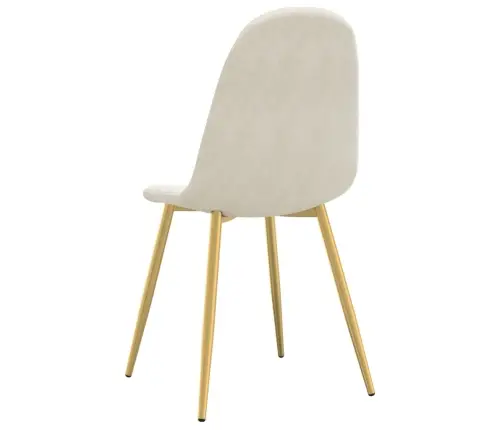 Virtuves Krēsli, 4 Gab., Krēmbalts Samts Vidaxl