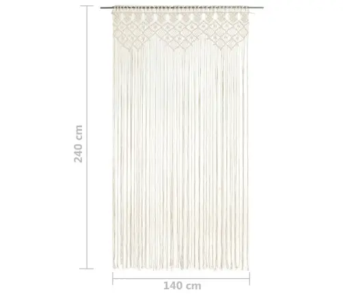 Aizkars Mezglošanas Tehnikā, 140X240 Cm, Kokvilna Vidaxl