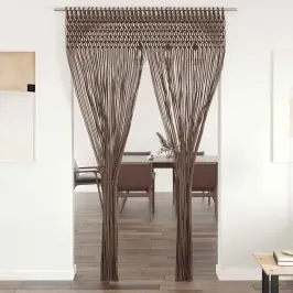 Aizkars Mezglošanas Tehnikā, 140X240 Cm, Pelēkbrūna Kokvilna Vidaxl