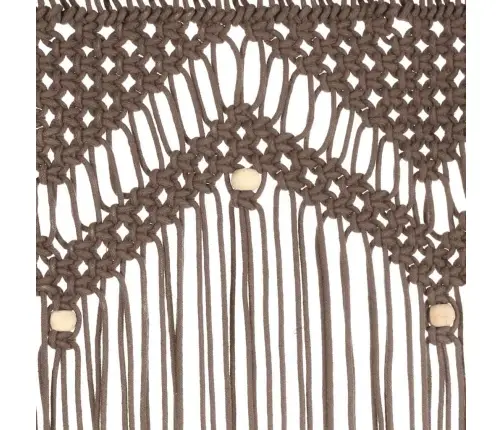 Aizkars Mezglošanas Tehnikā, 140X240 Cm, Pelēkbrūna Kokvilna Vidaxl