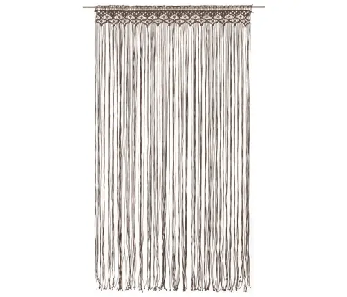 Užuolaida, Taupe Spalvos, 140X240cm Medvilnė, Makrame Stiliaus