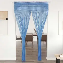 Aizkars Mezglošanas Tehnikā, 140X240 Cm, Zila Kokvilna Vidaxl