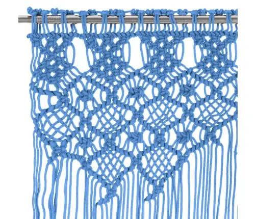 Aizkars Mezglošanas Tehnikā, Zils, 140X240 Cm, Kokvilna Vidaxl Aizkars Mezglošanas Tehnikā, Zils, 140X240 Cm, Kokvilna Vidaxl