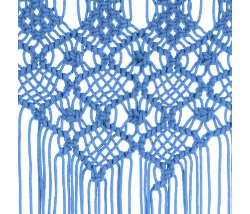 Aizkars Mezglošanas Tehnikā, Zils, 140X240 Cm, Kokvilna Vidaxl Aizkars Mezglošanas Tehnikā, Zils, 140X240 Cm, Kokvilna Vidaxl