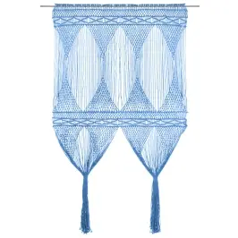 Užuolaida, Mėlyna, 140X240cm Medvilnė, Makrame Stiliaus