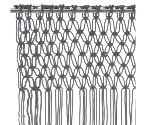 Užuolaida, Antracito, 140X240cm Medvilnė, Makrame Stilius