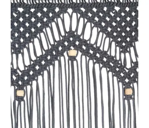 Aizkars Mezglošanas Tehnikā, 140X240 Cm, Pelēka Kokvilna Vidaxl