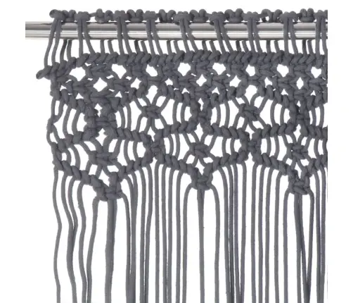 Aizkars Mezglošanas Tehnikā, 140X240 Cm, Pelēka Kokvilna Vidaxl