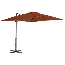 Gembinis Sodo Skėtis Su Aliuminio Stulpu, Terakota, 250X250Cm