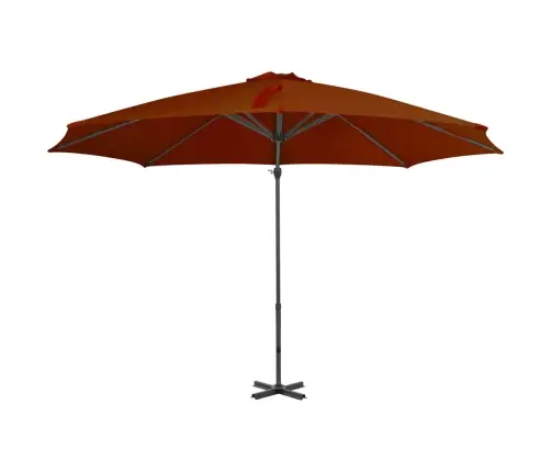 Dārza Saulessargs Ar Alumīnija Kātu, 300 Cm, Sarkanbrūns Vidaxl